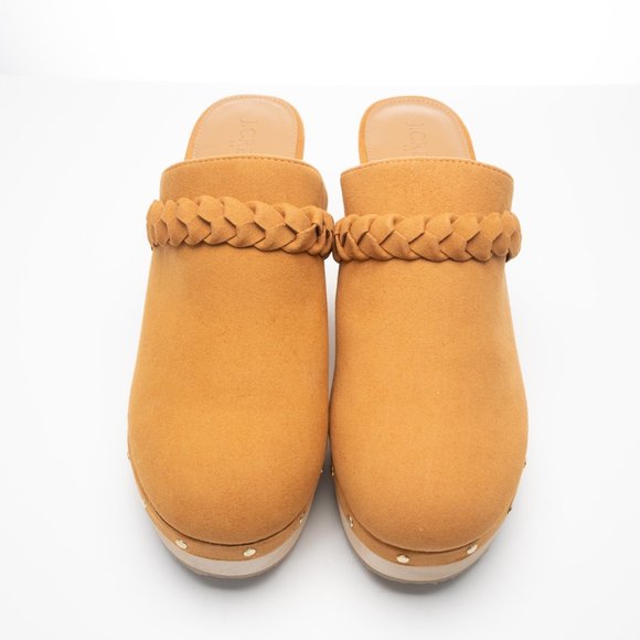 NEW J. CREW Clogs in Tan faux suede BJ249 $158 size 10 - Picture 4 of 13